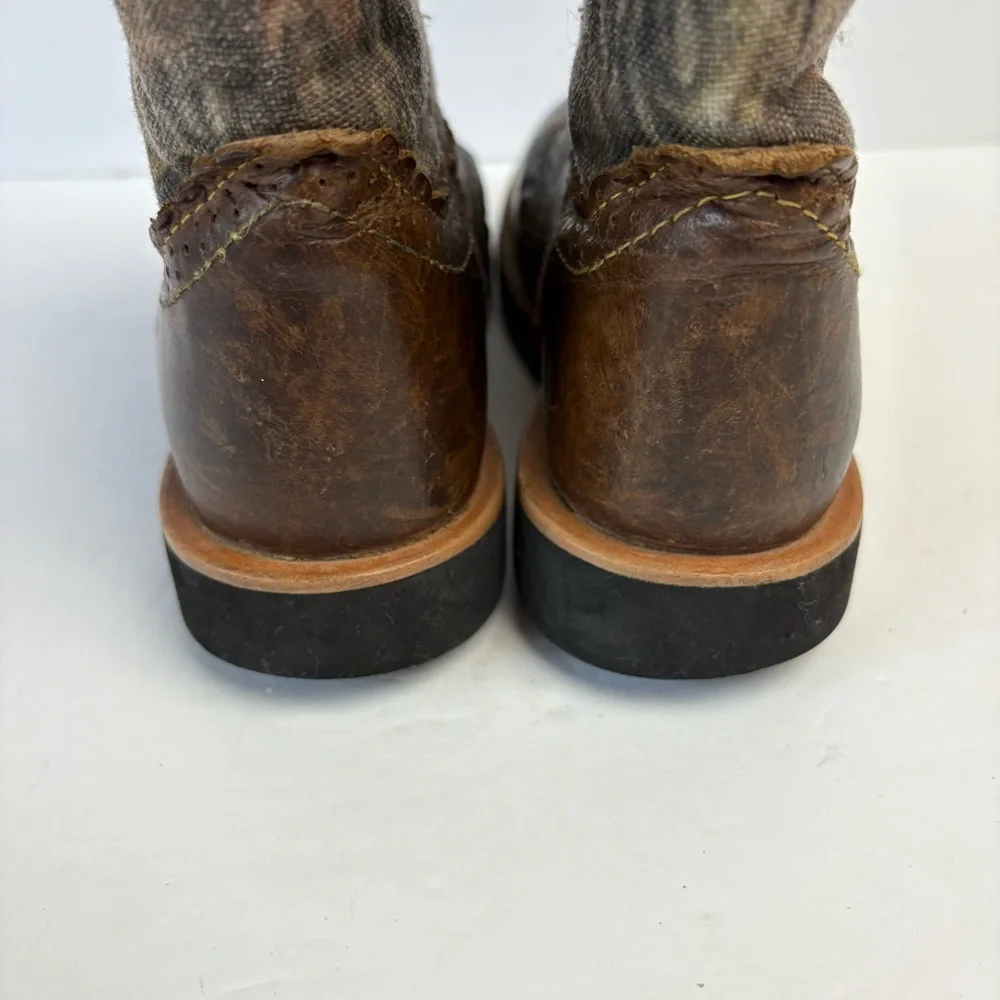 Ariat Fatbaby Cowgirl Western Boot Camo Brown Pink Leather size 1